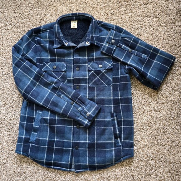 Voyager Other - Voyager - Blue Plaid Remote Fleece Jacket - Medium